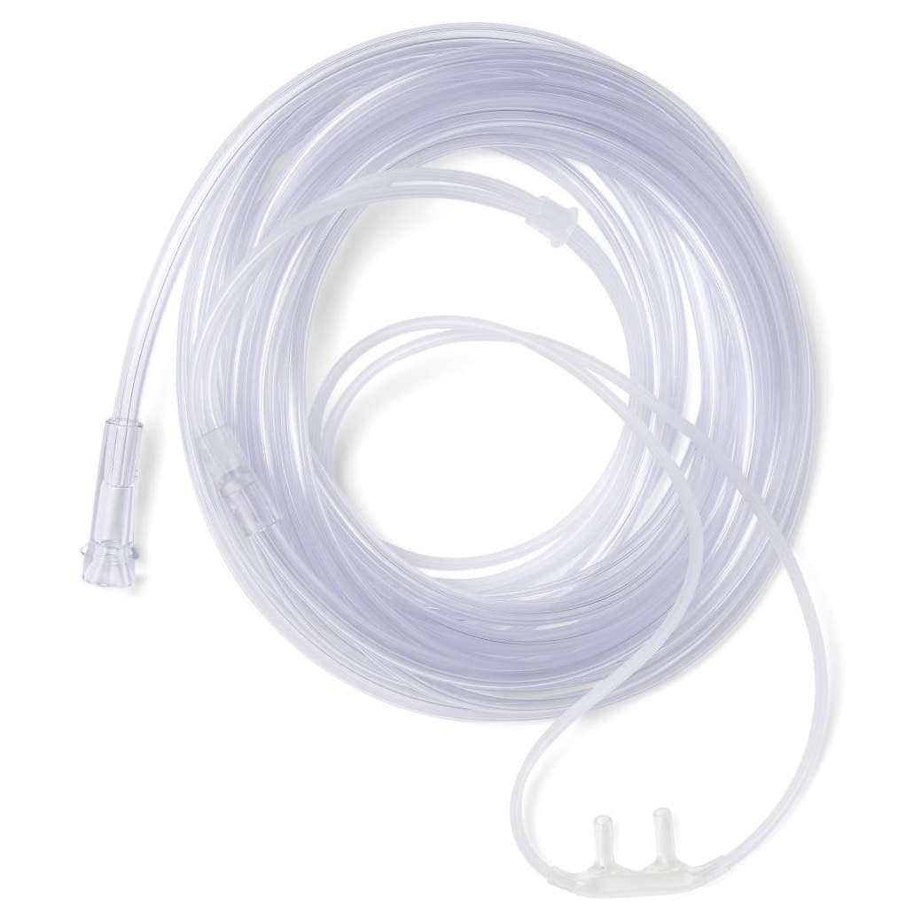 Medline Hudson RCI Soft Oxygen Cannula with Standard Connector, Adult, 14 Foot Tubing - Each - Image 1