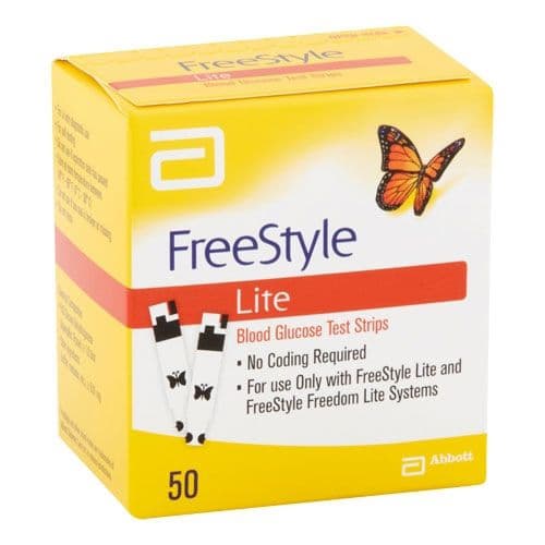 FreeStyle Lite Blood Glucose Test Strips - Box of 50 - Image 1
