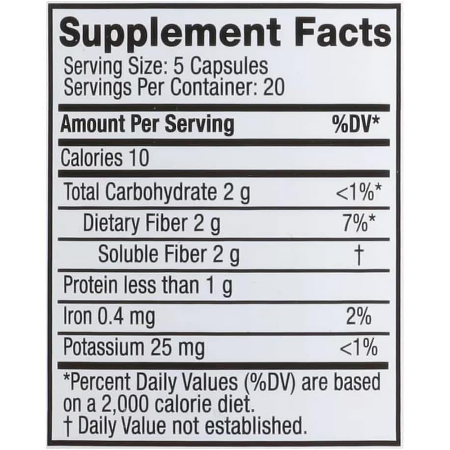 Leader Daily Fiber Dietary Supplement Capsules - Bottle of 100 - Image 3