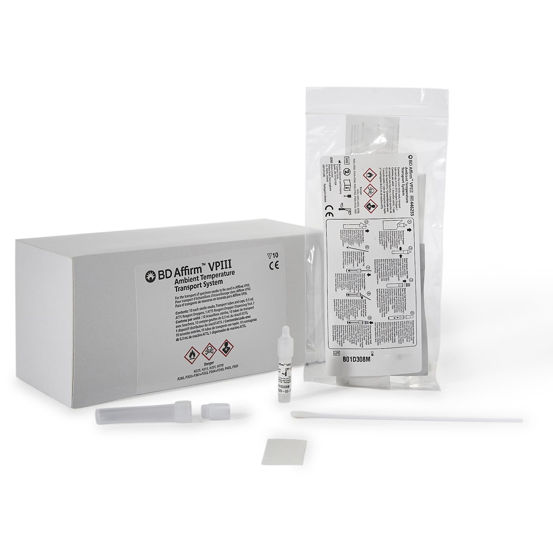 BD Affirm VPIII Specimen Collection and Transport Kit, Vaginal Fluid Sample, 0.3 mL - Case of 100 - Image 1