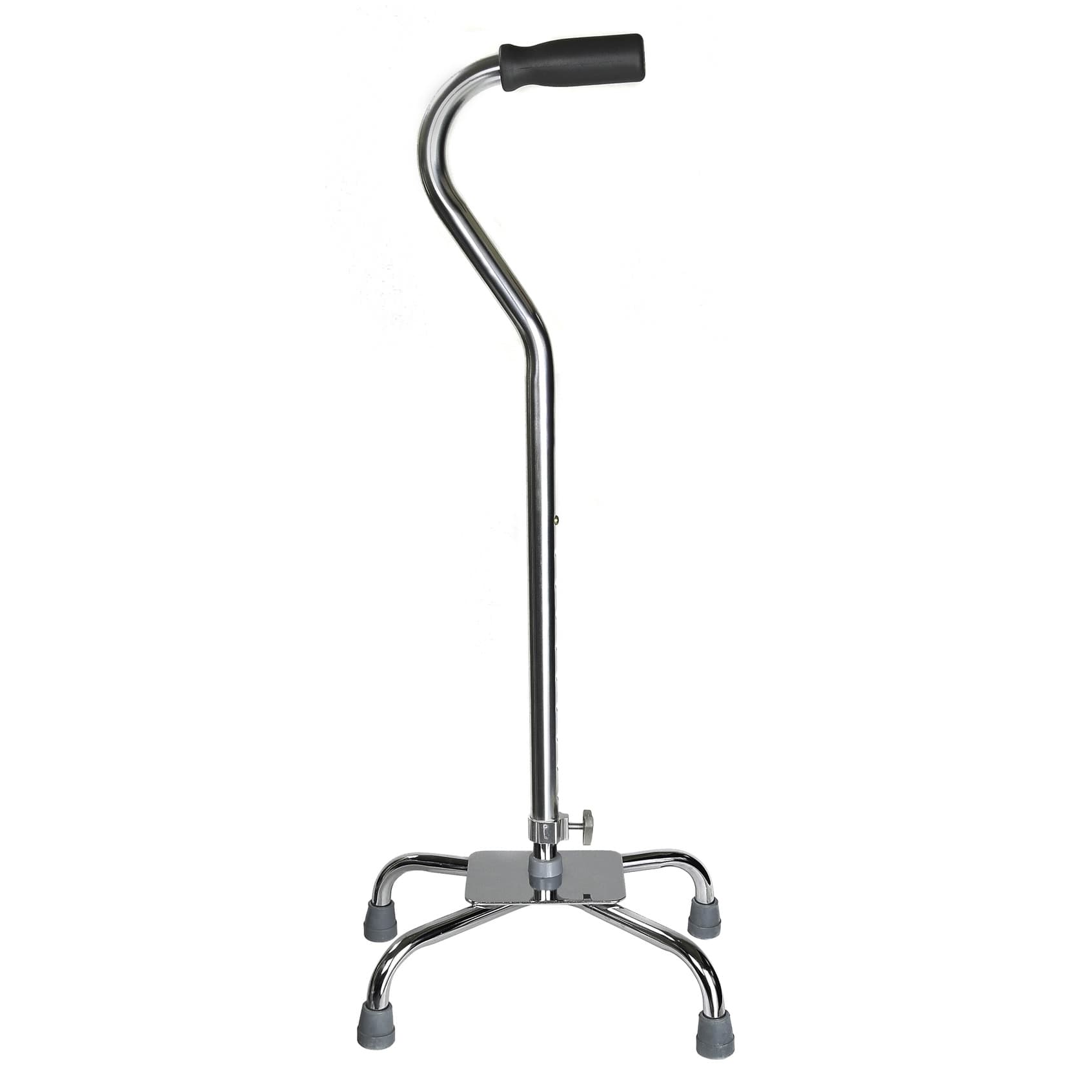 McKesson Steel Padded Handle Large Base Quad Cane