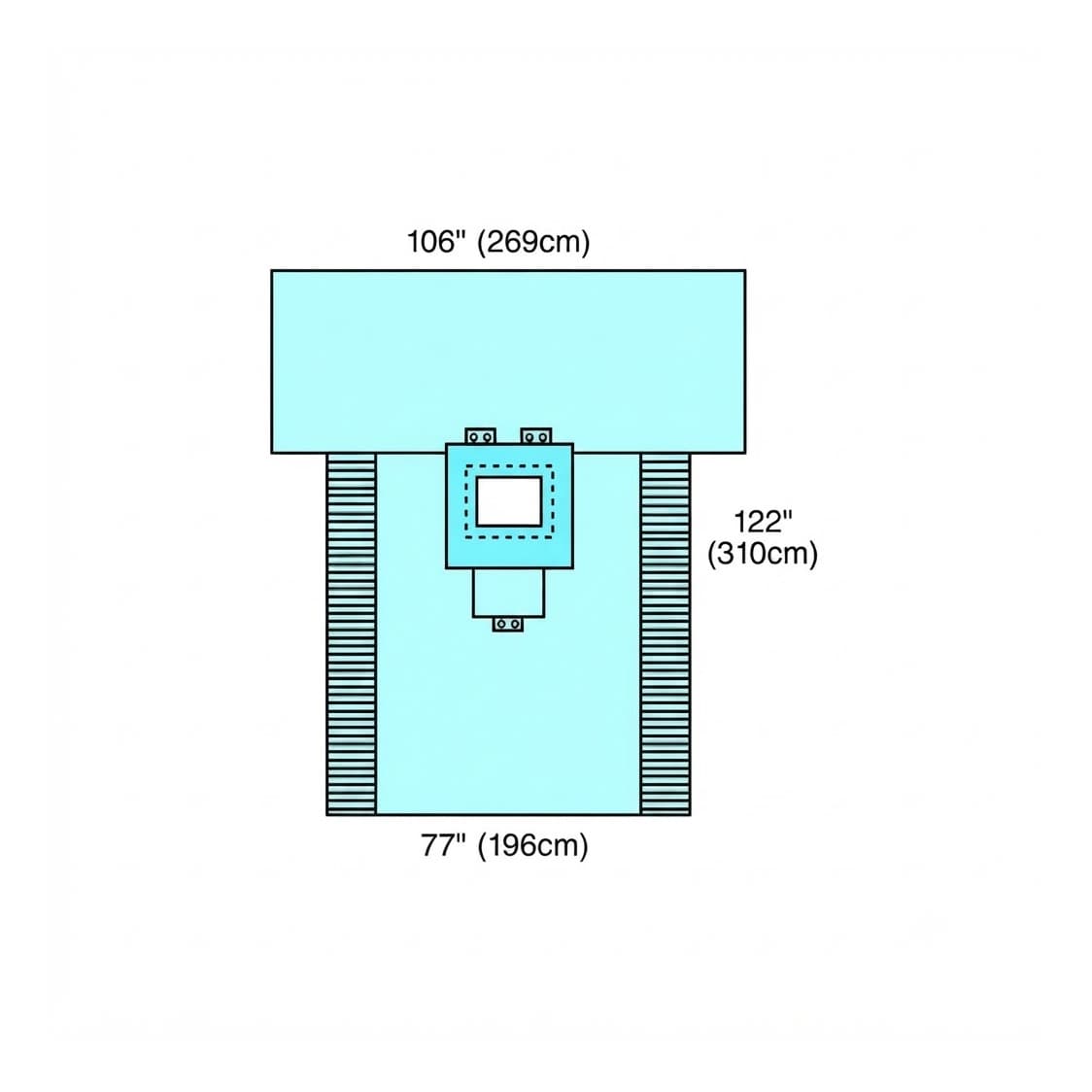 Cardinal Surgical Drape 77 x 106 x 122 Inch