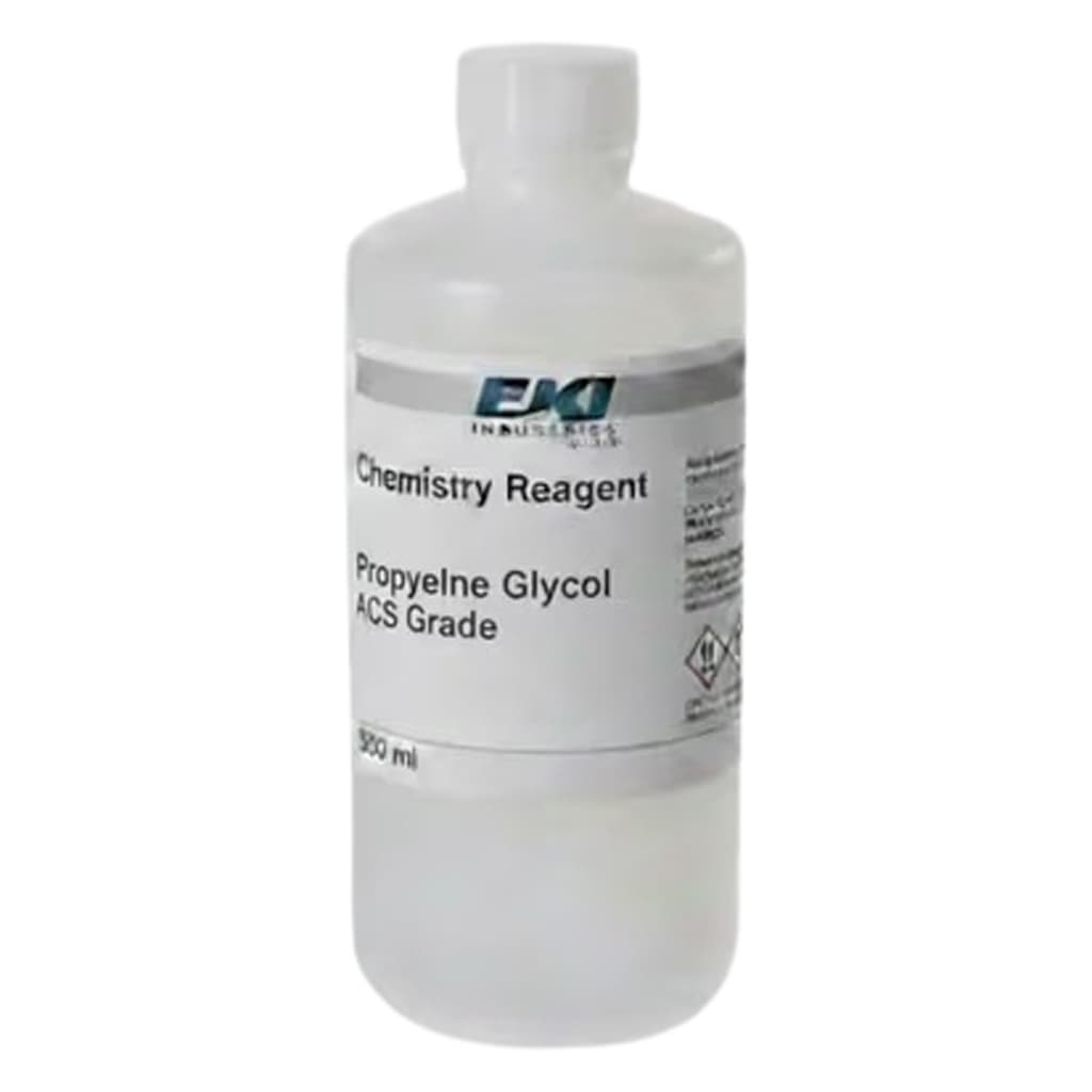 Chemistry Reagent Propylene Glycol ACS Grade >99.5%, 500 ml - Each