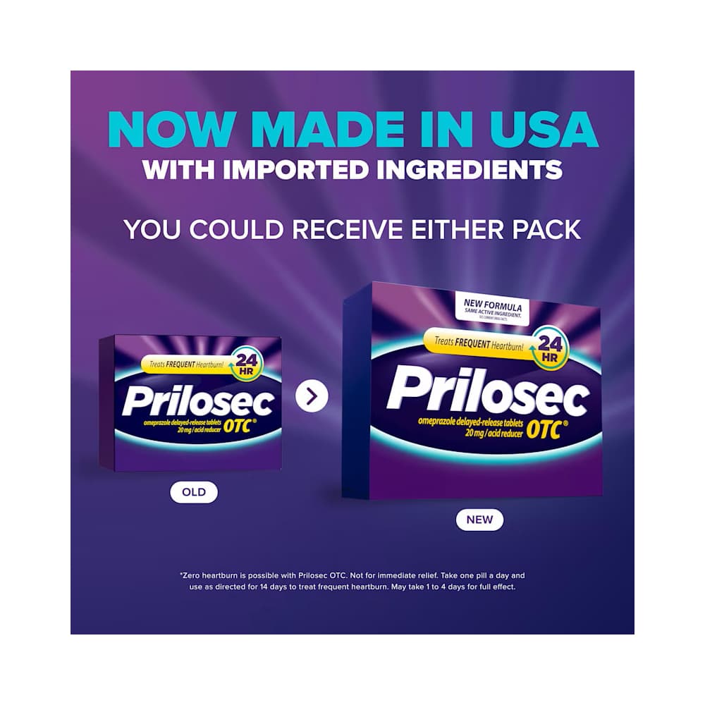 Prilosec OTC Omeprazole Delayed Release Tablets, 42 Count - Each - Image 2