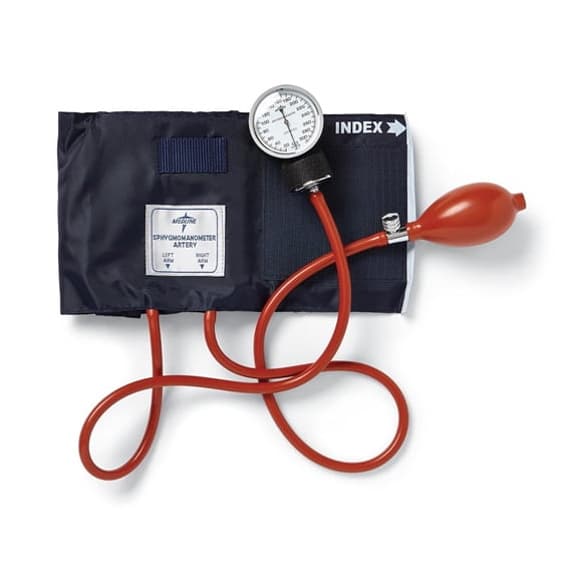 Medline Aneroid Sphygmomanometer Unit Black, Large Adult Cuff - Image 1