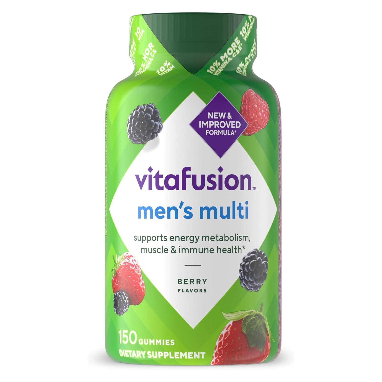 Vitafusion Men's Multivitamin Gummies, Berry Flavor - Image 2