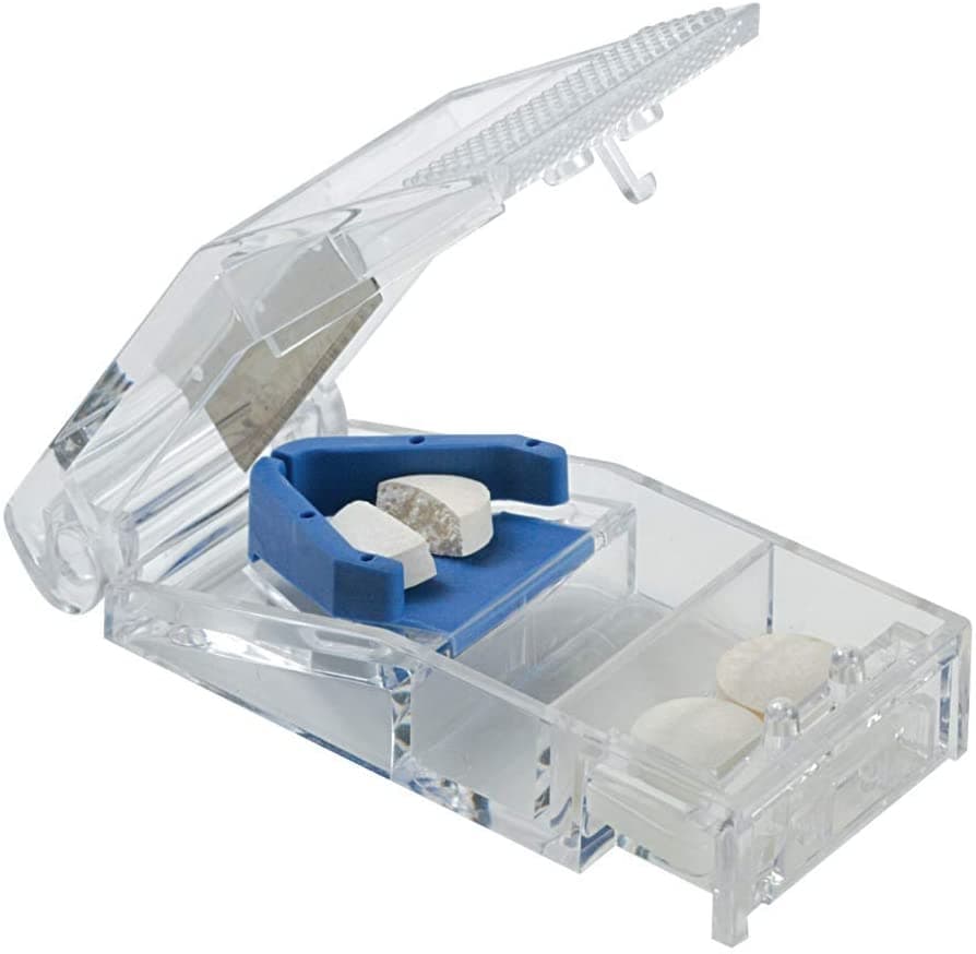 Ezy Dose Adult-Lock Pill Cutter, Blue - Image 1
