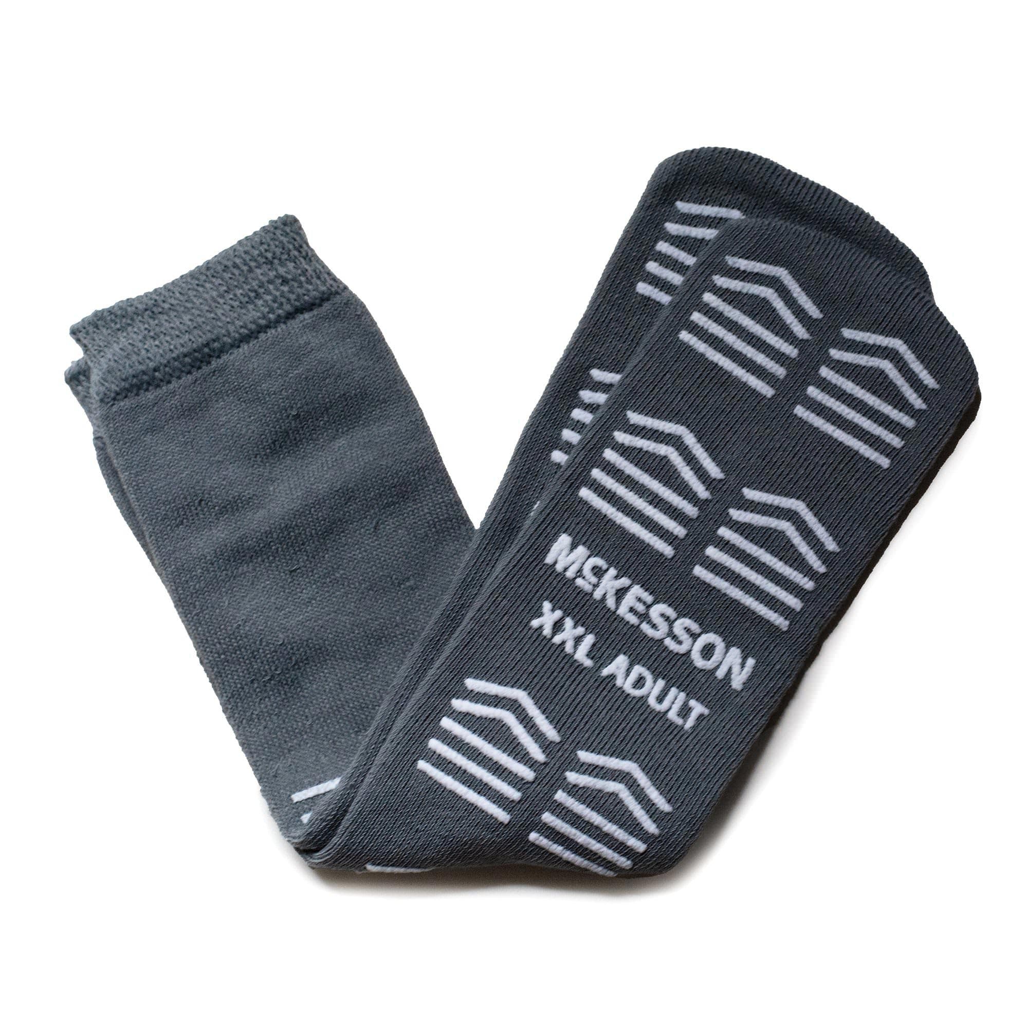 McKesson Unisex Adult Slipper Socks, 2X-Large, Gray - Pair - Image 1
