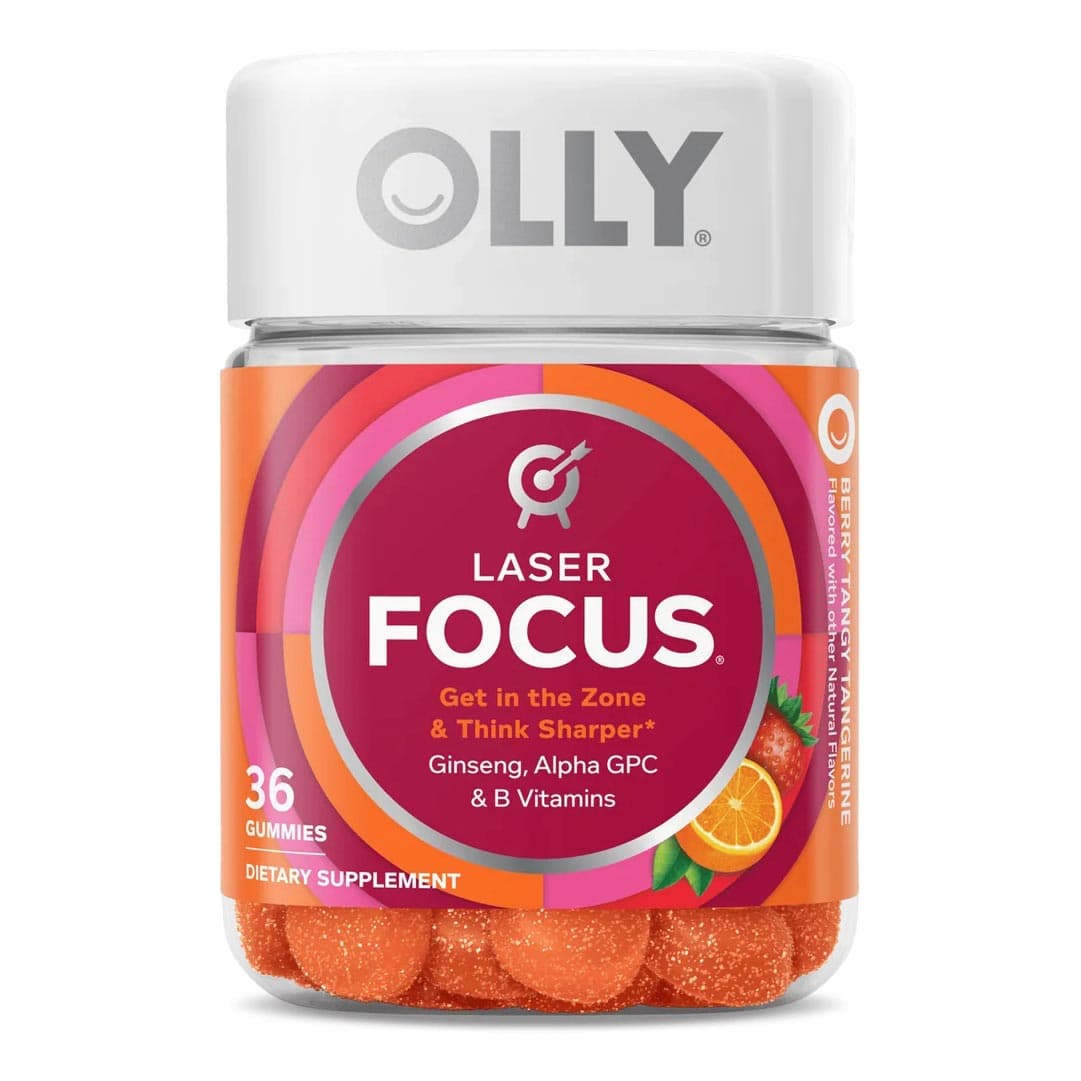 OLLY, Laser Focus Gummies, Berry Tangy Tangerine - Bottle of 36 - Image 1