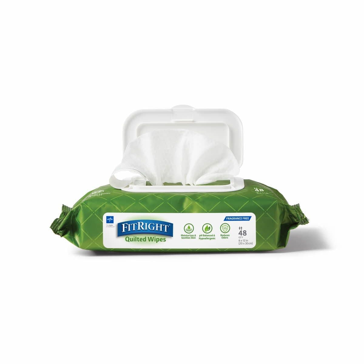 FitRight Aloe Quilted Personal Cleansing Wipes - Case of 576 - Image 1