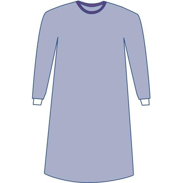 Medline Aurora Nonreinforced Gown with Set-In Sleeves, Size S - Case of 30 - Image 1