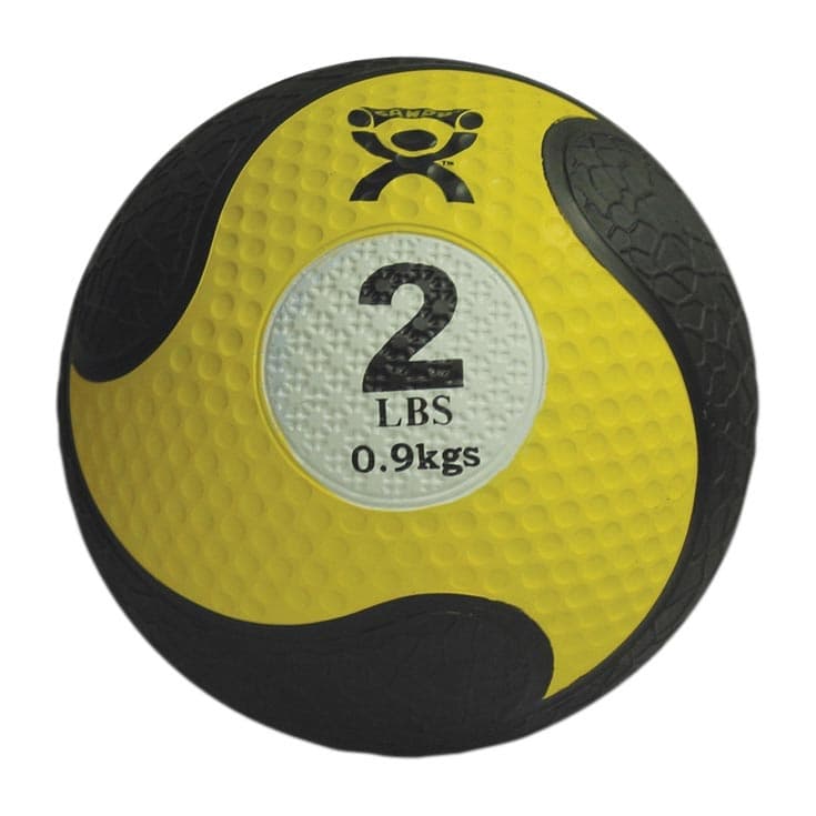 CanDo Firm Medicine Ball, 8 Inch Diameter, Yellow, 2 Lbs - Image 1