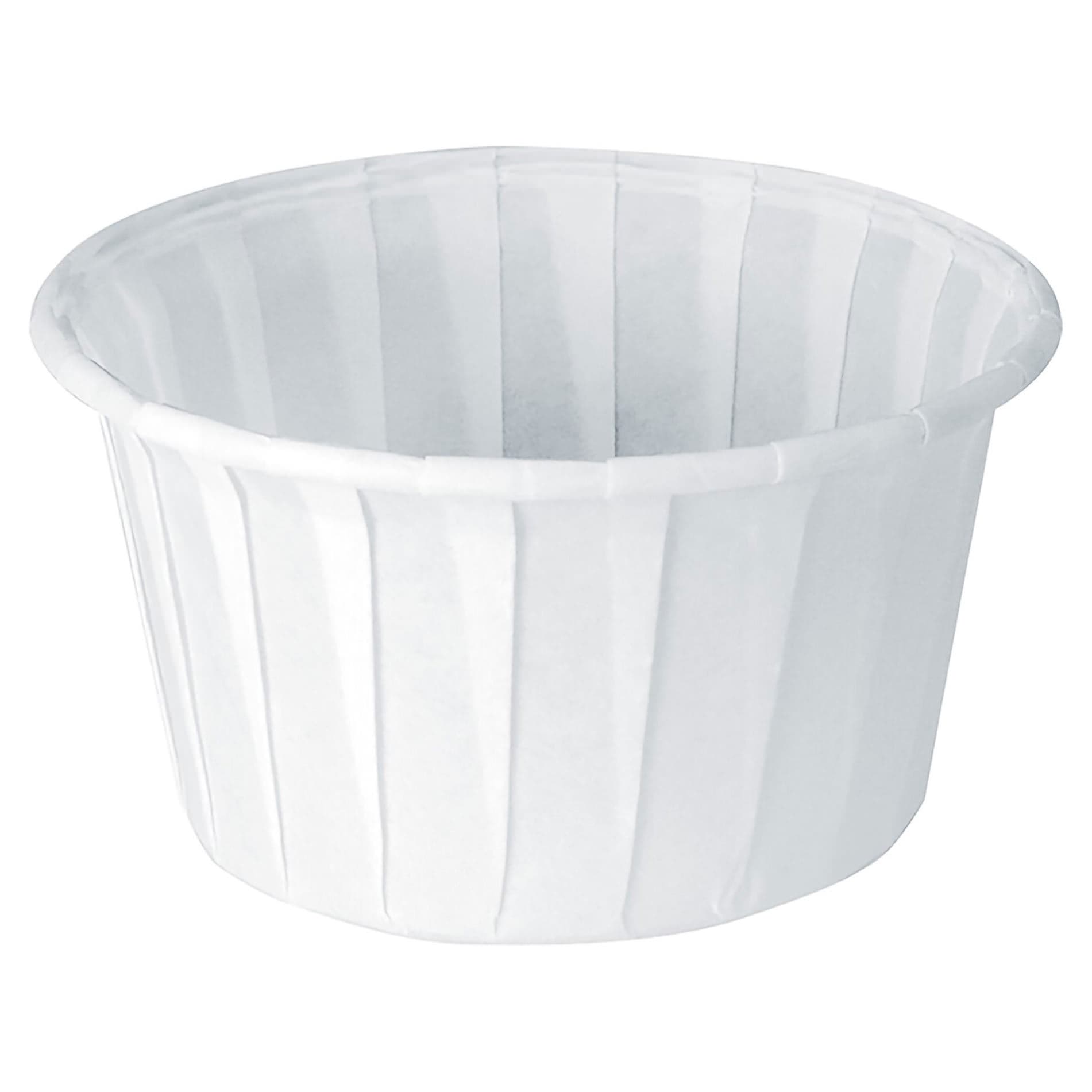 Solo Souffle Cup White Without Graduations Without Handle Hot-Cold, 4 oz. - Case of 5000 - Image 1