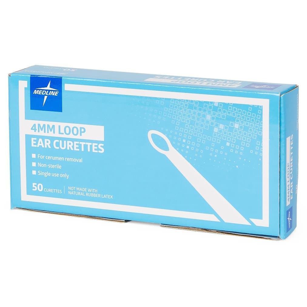 Disposable Ear Curette, Oval Loop, 4 mm - Box of 50 - Image 1