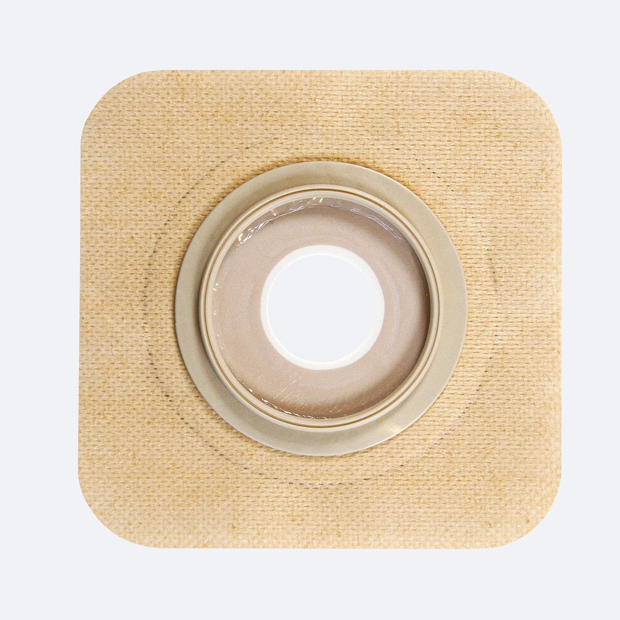 Safe n Simple 2-Piece Ostomy Wafer, 50mm, Beige Tape Collar, 1" Pre-Cut - Case of 80 - Image 1