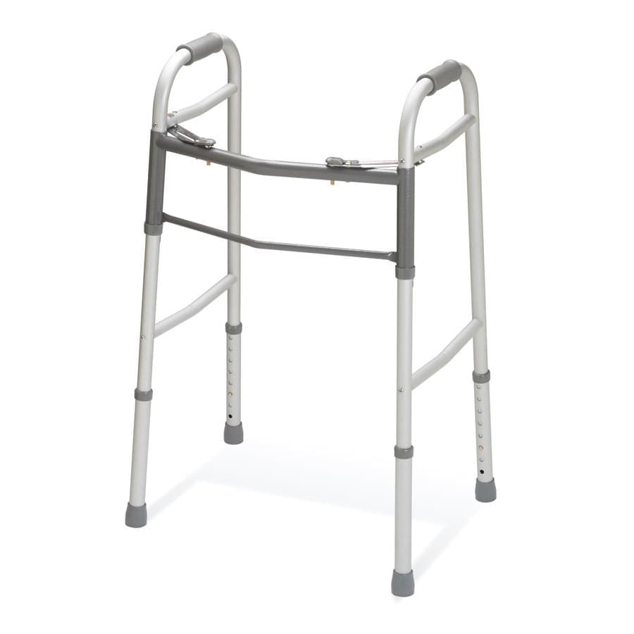 Medline Two-Button Folding Walker without Wheels, Junior - 4/Case - Image 1