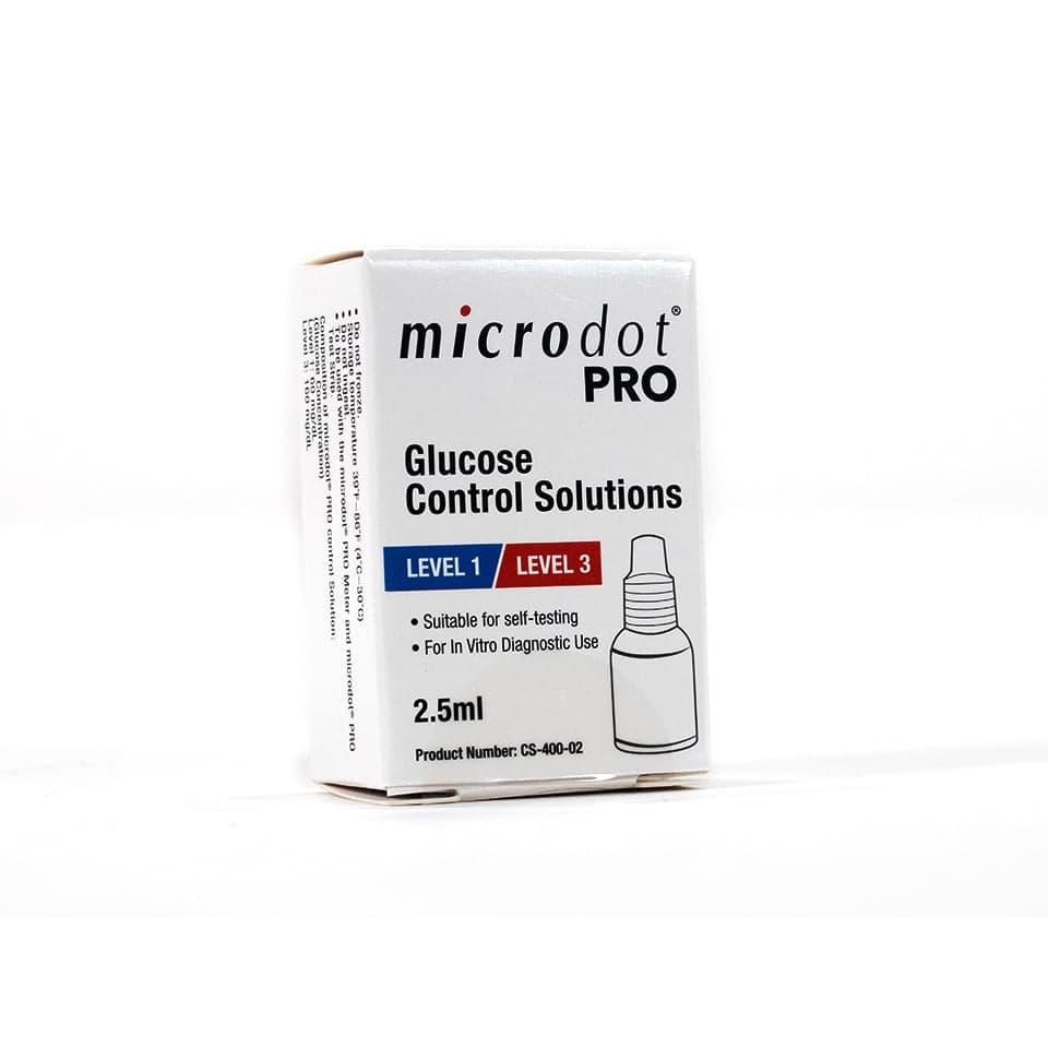 Microdot PRO Blood Glucose Control Solution - Low & High Levels, 4 mL - Image 2