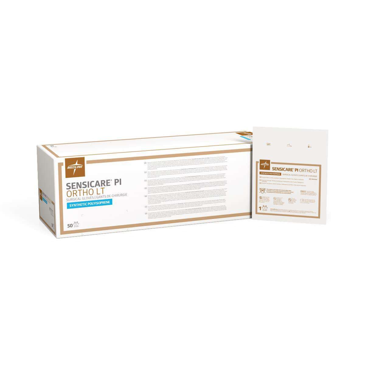 Sensicare Pi Ortho LT Powder Free Surgical Gloves, Size 8 - Case of 200 - Image 1