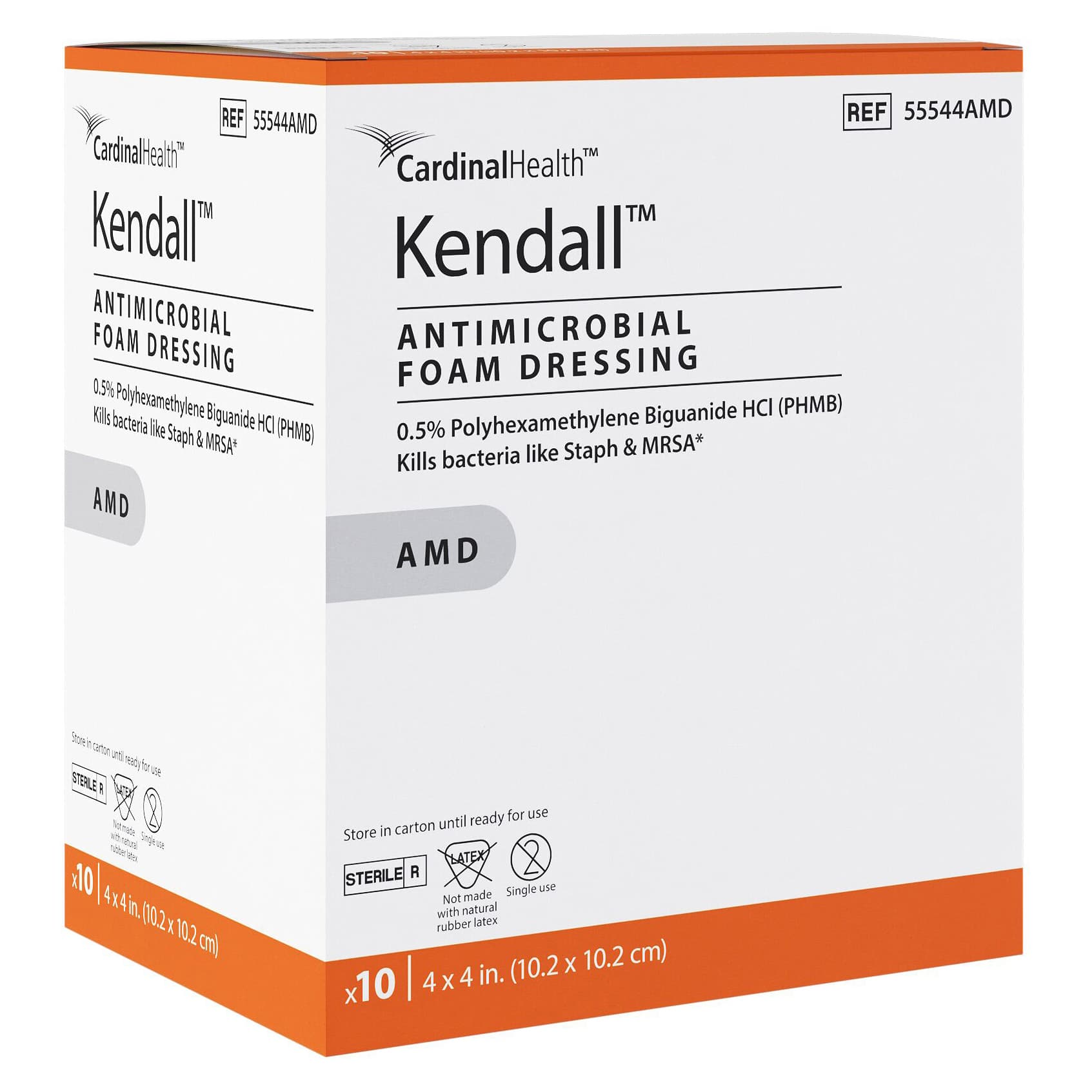 Kendall AMD Antimicrobial Foam Dressings, 4 x 4 Inch - Case of 50 - Image 1