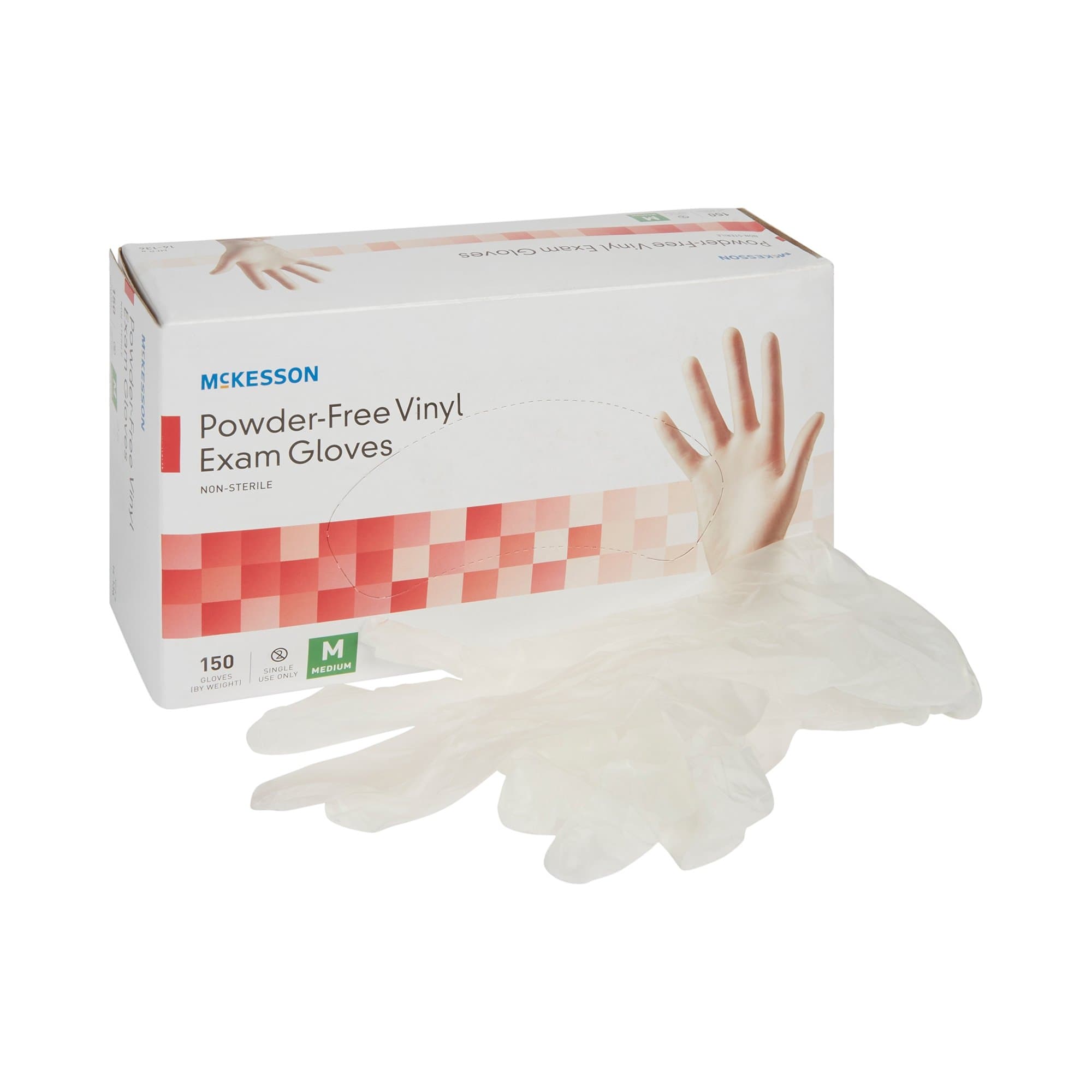 Mckesson Vinyl Powder Free Exam Gloves, NonSterile, Clear, Medium - Case of 1500 - Image 1