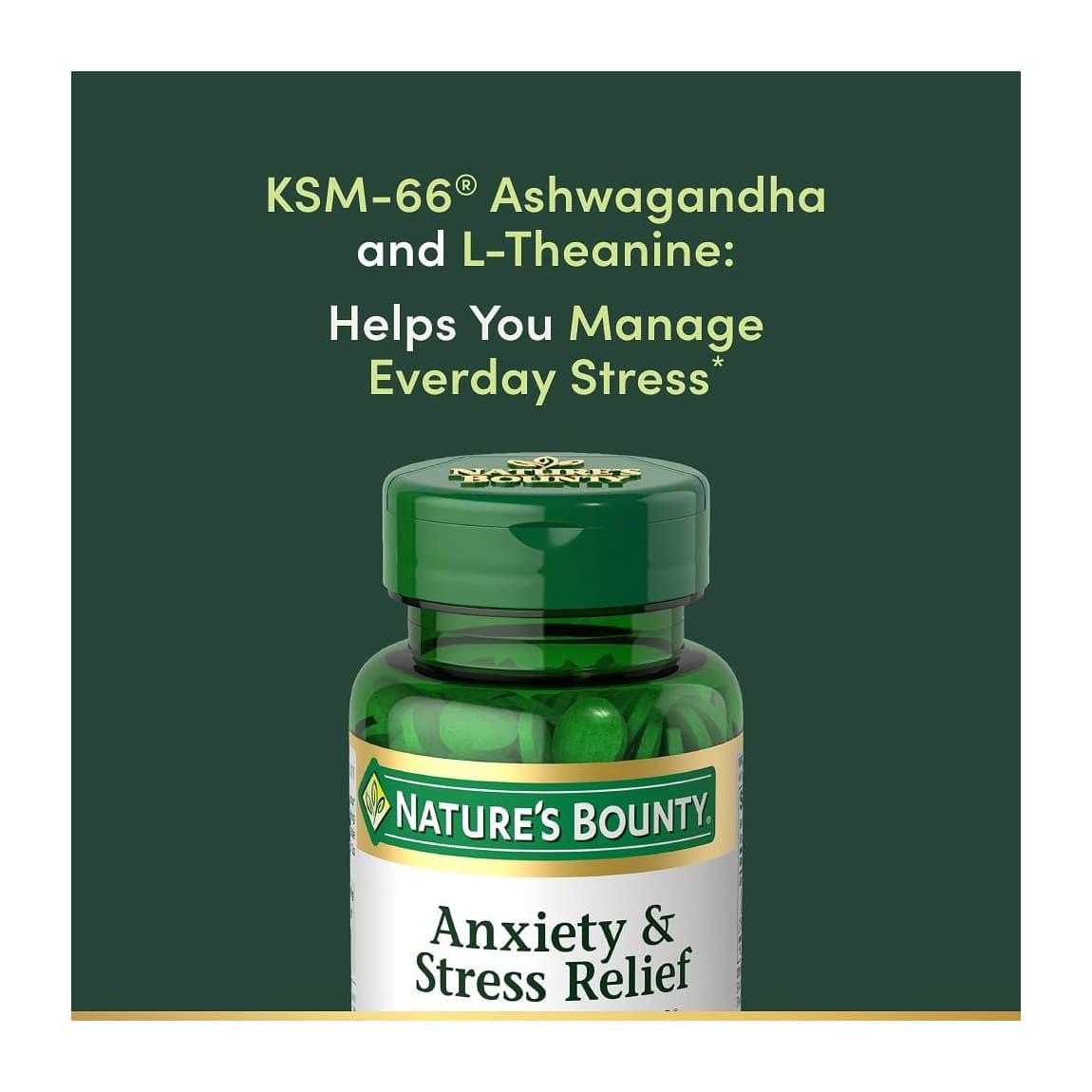 Nature's Bounty Anxiety & Stress Relief, 50 Count - Each - Image 2