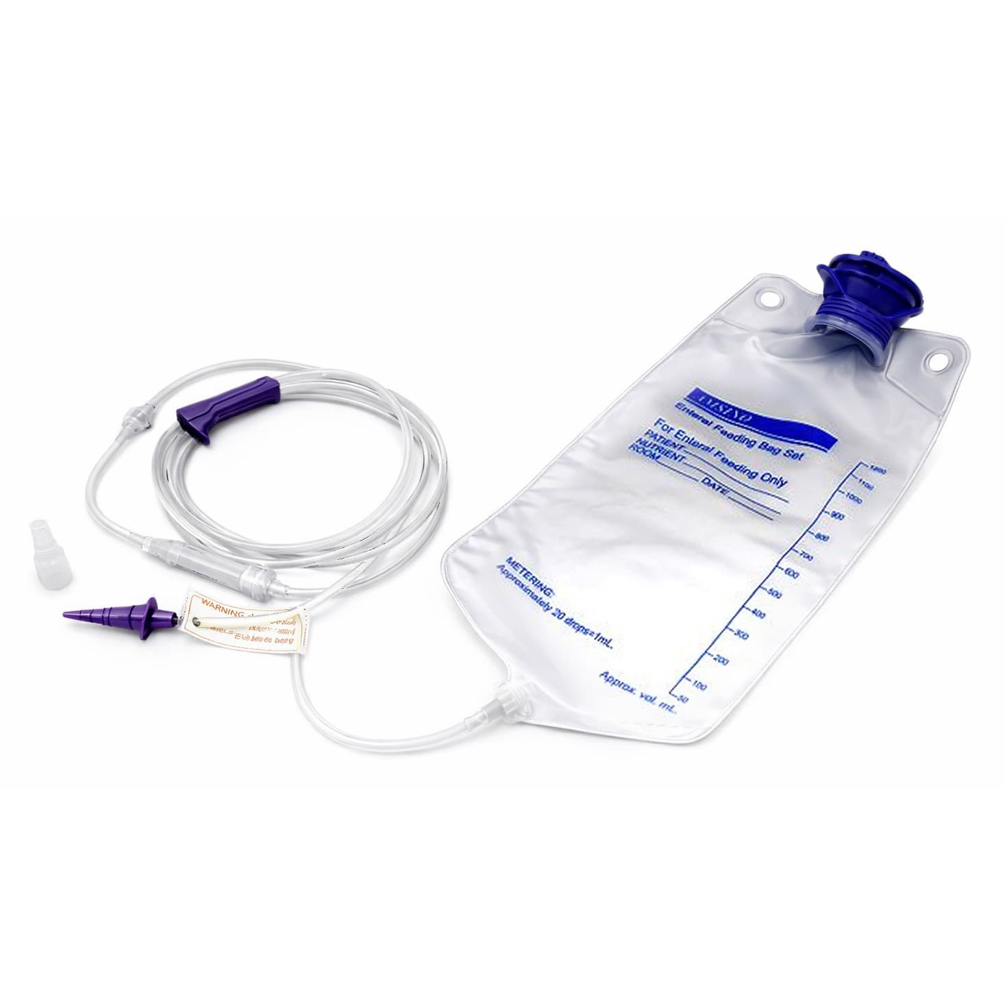 ALCOR AMSure Enteral Feeding Pump Bag Set, 1200 mL - Case of 30 - Image 1