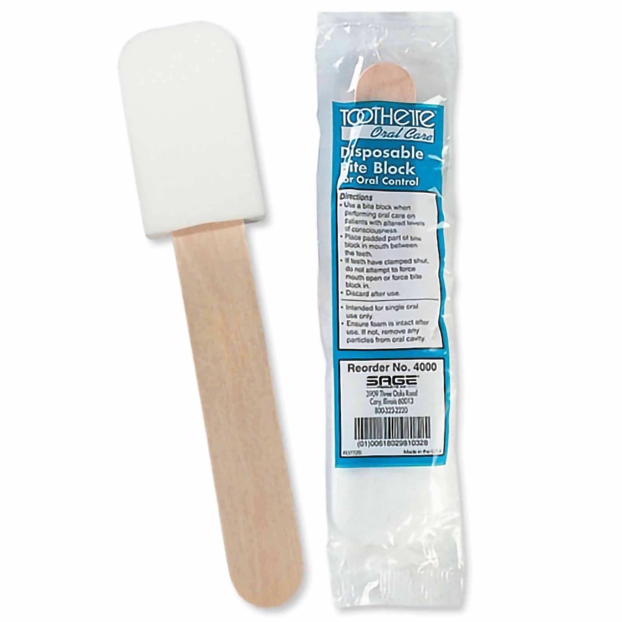 Sage Toothette Adult Bite Block, Tongue Depressor