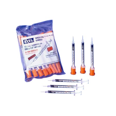 Comfort Point Lo-Dose Standard Insulin Syringe with Attached Needle, 29 Gauge, 1/2 Inch - Case of 500 - Image 1