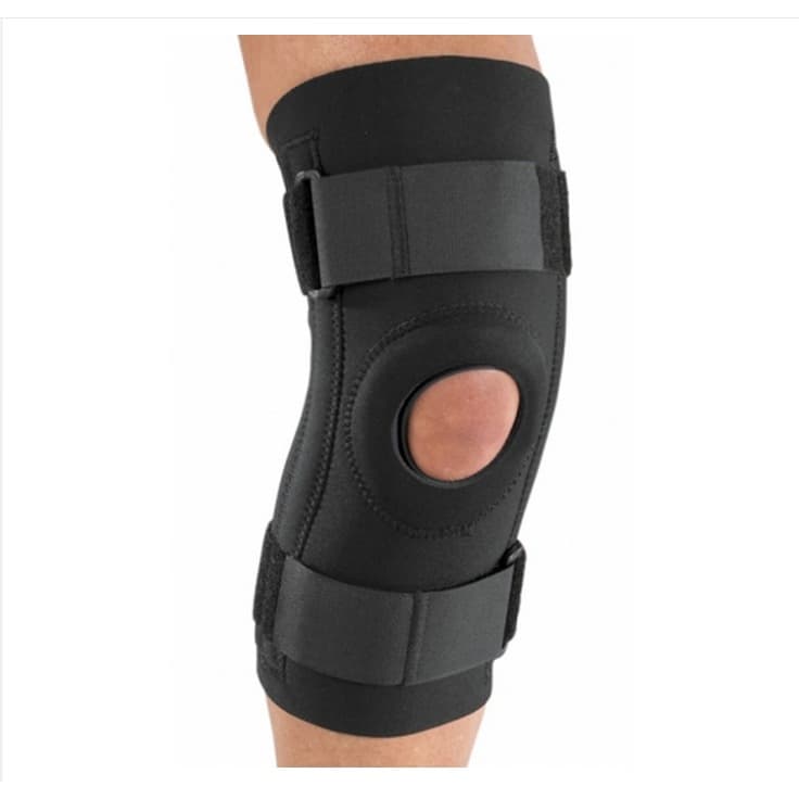 ProCare Stabilized Knee Support Open Patella Black, Left or Right Knee, Extra Large - Each - Image 1