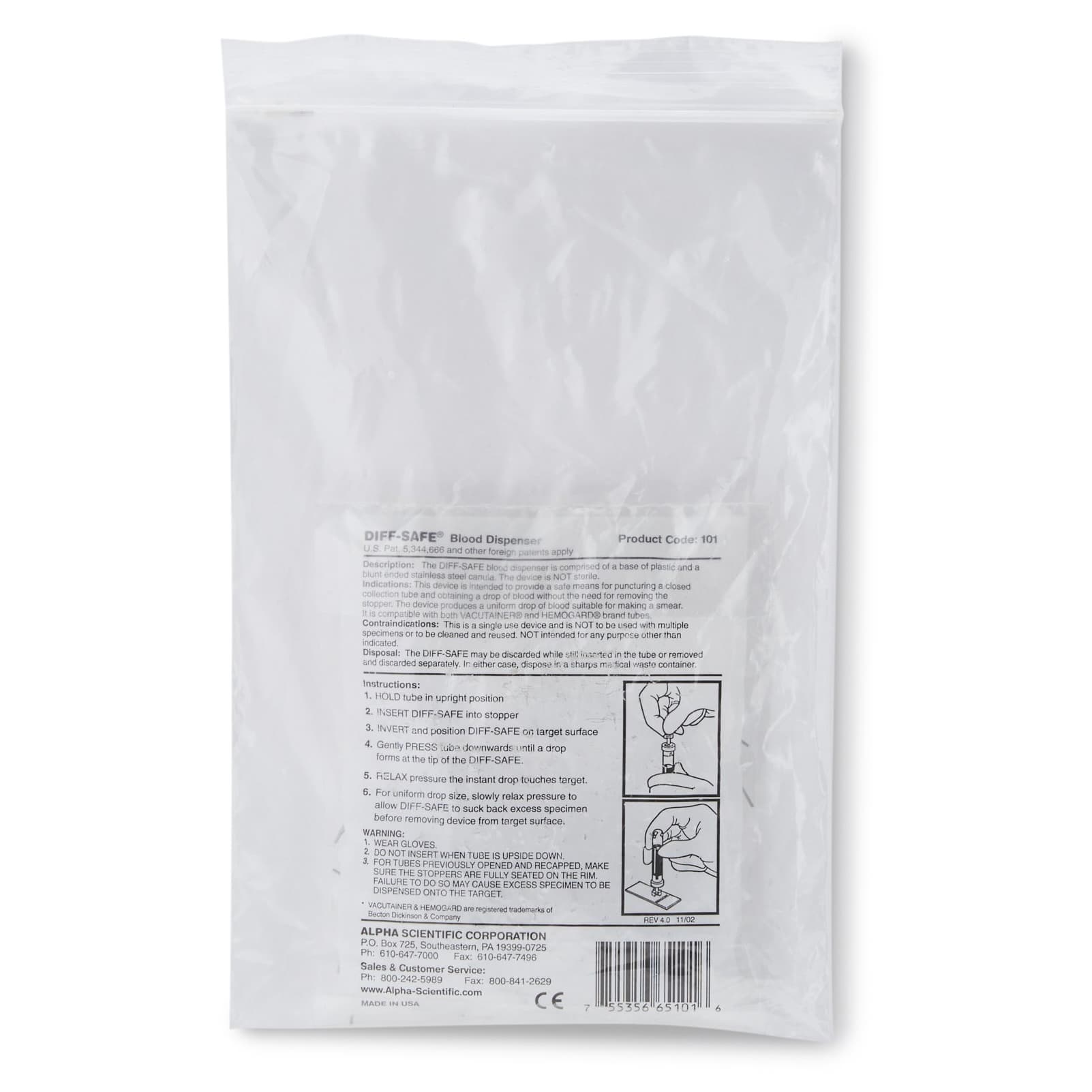 Diff-Safe Blood Dispenser