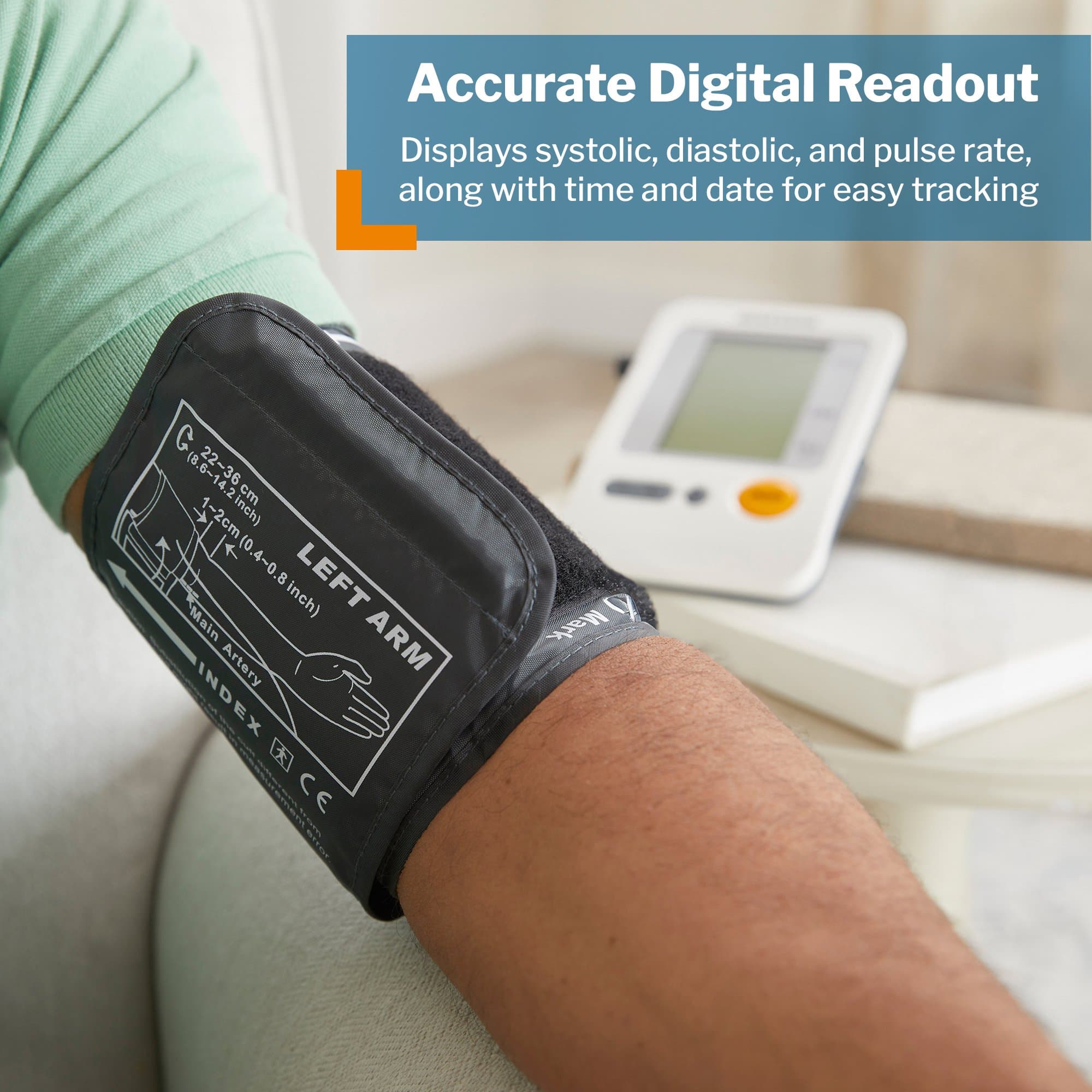 McKesson Automatic Digital Upper Arm Blood Pressure Monitor with Adult Nylon Cuff - Image 3