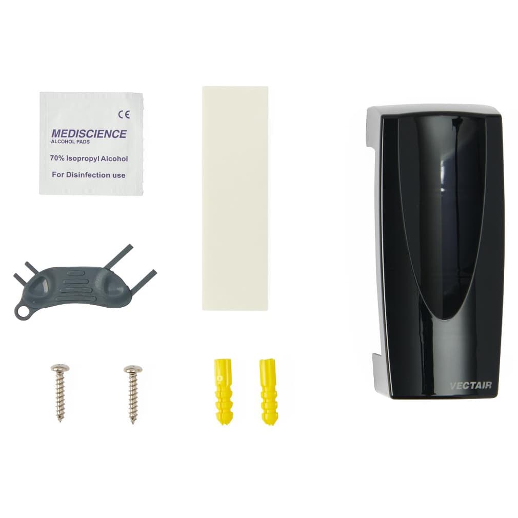 Medline Solid Air Freshener Dispenser, Black - Image 1