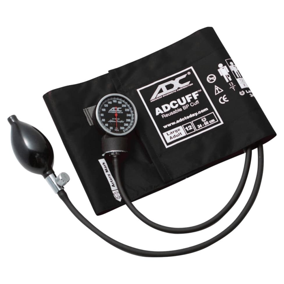 Diagnostix720 Series Aneroid Sphygmomanometer Unit, 34 - 50 cm, Black, Large Adult Cuff - Image 1