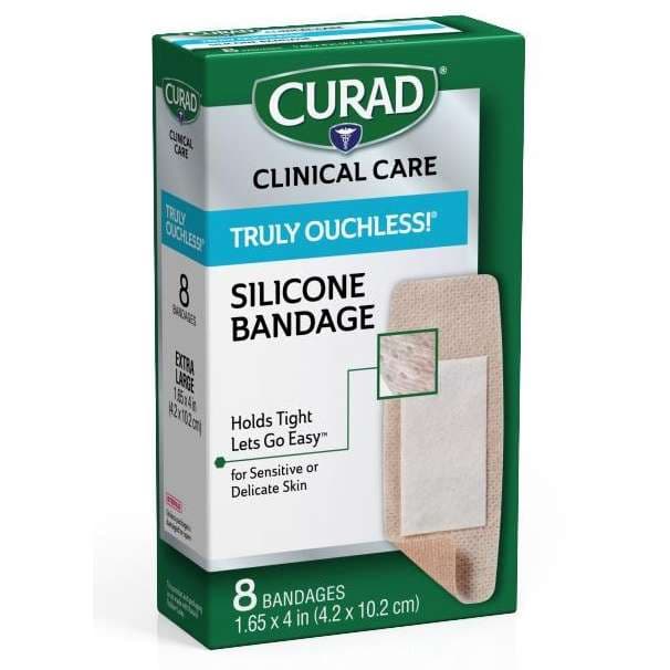 Curad Silicone Flexible Fabric Bandages, 1.625 x 4 Inch - Case of 192 - Image 1