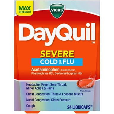 Vicks DayQuill Severe Cold and Flu Relief - Carton of 24 - Image 3