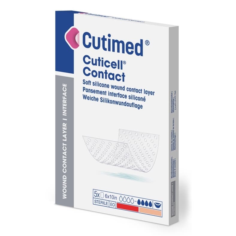 Cutimed Cuticell Silicone Wound Contact Dressings, 6 x 10 Inch - Box of 5 - Image 1
