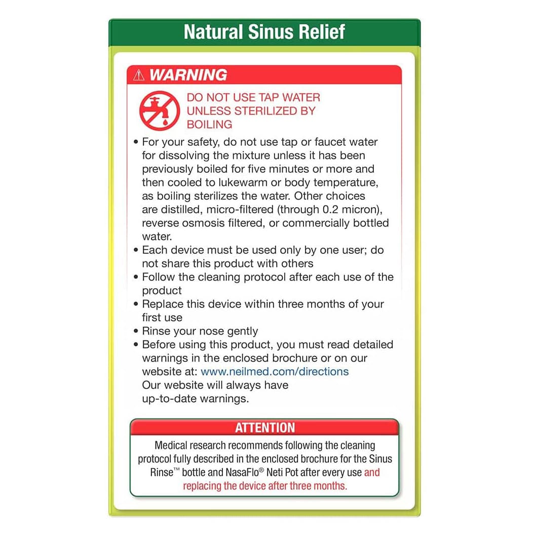 NeilMed Sinus Rinse Extra Strength Hypertonic Kit with 30 Premixed Packets - Kit - Image 3