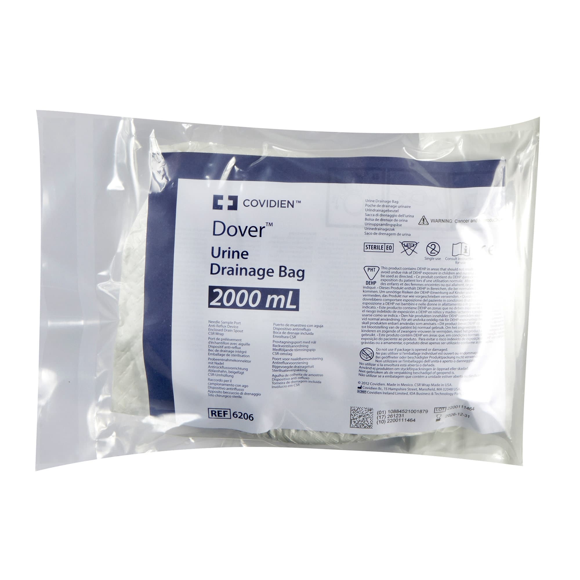 Dover Anti-Reflux Barrier Urinary Drainage Bag - Image 2