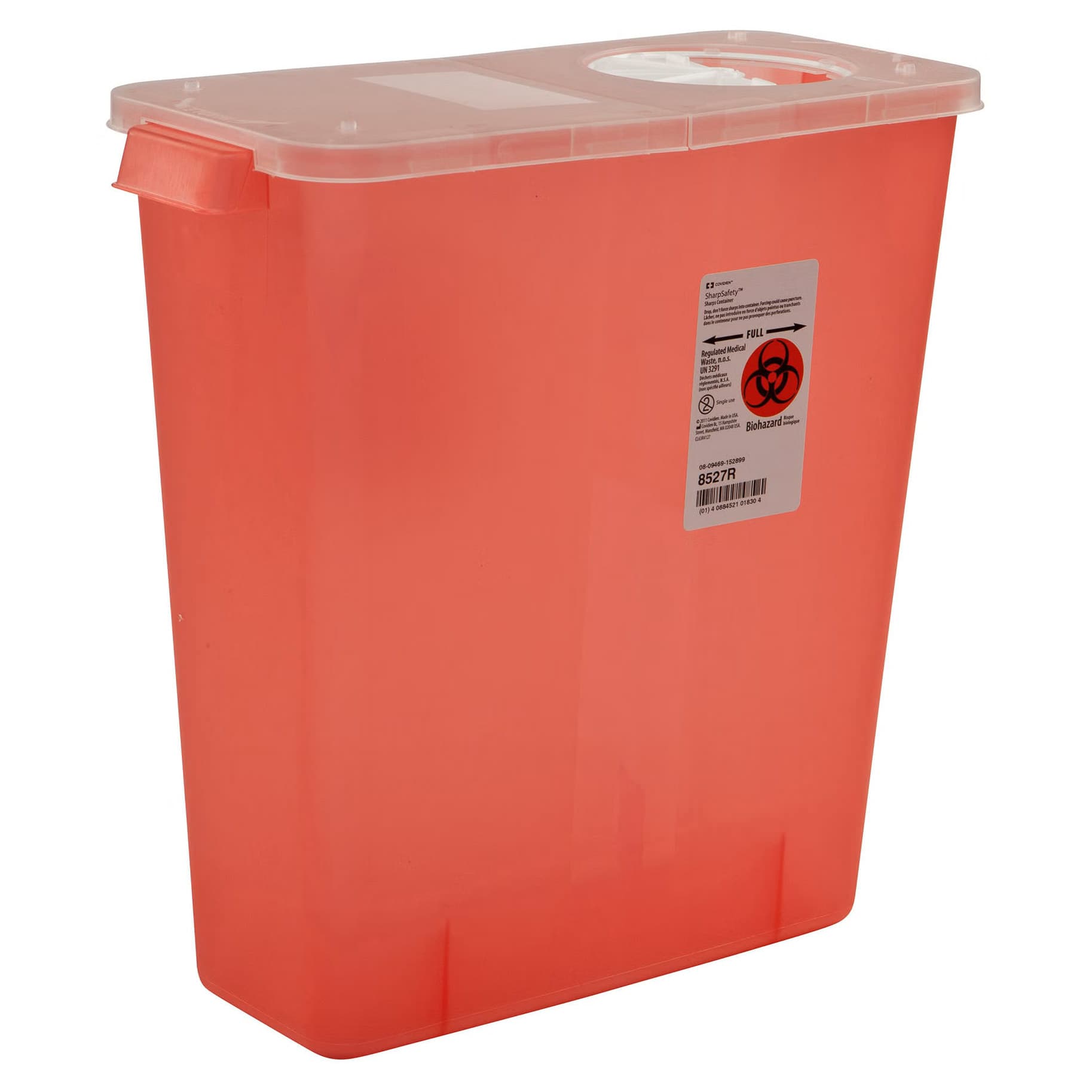 Monoject Multi-Purpose Sharps Containers with Rotor Opening and Hinged Lid - Case of 10 - Image 1