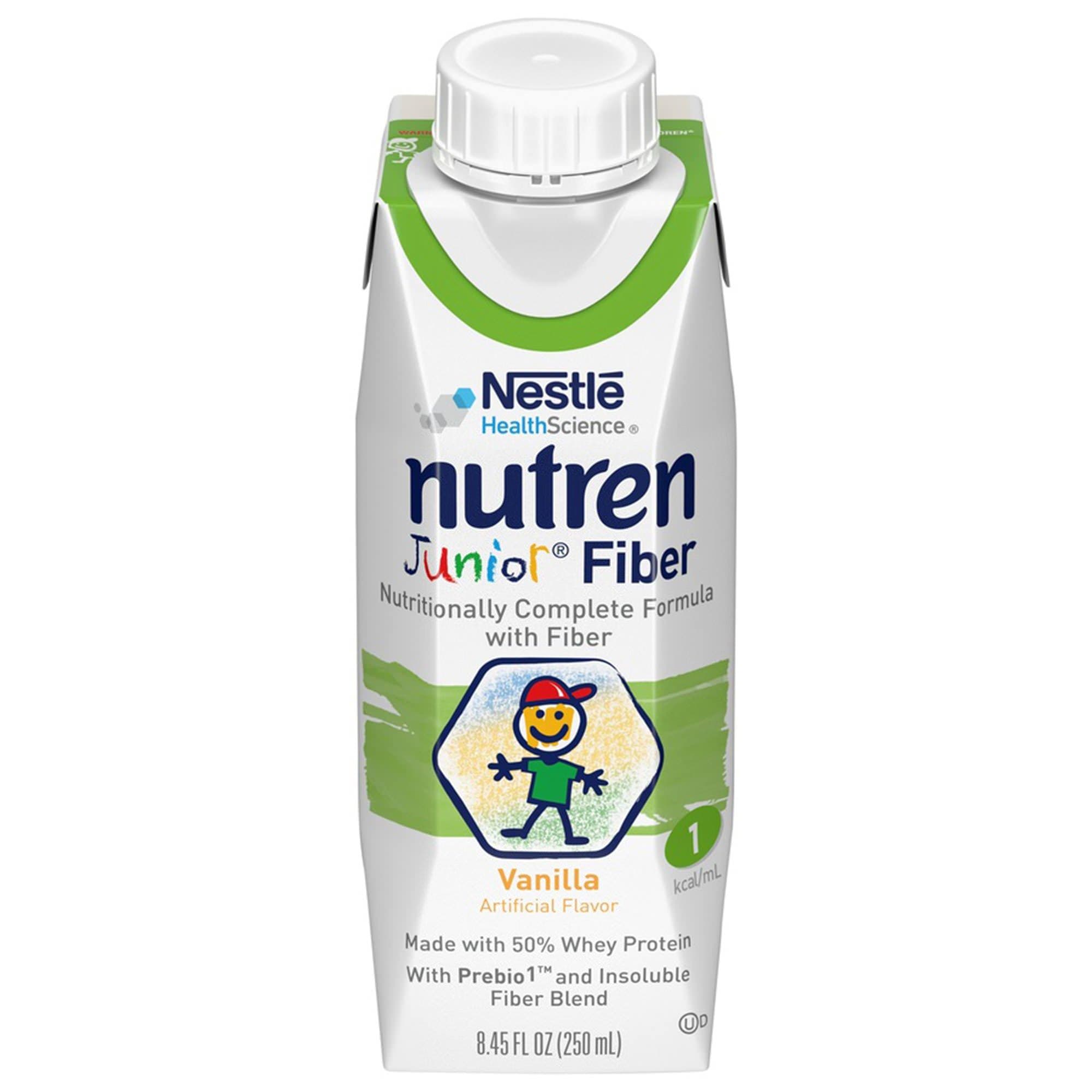 Nutren Junior 1.0 Kcal Nutritionally Complete Formula with Fiber, Vanilla, 8.45 oz - Each - Image 1