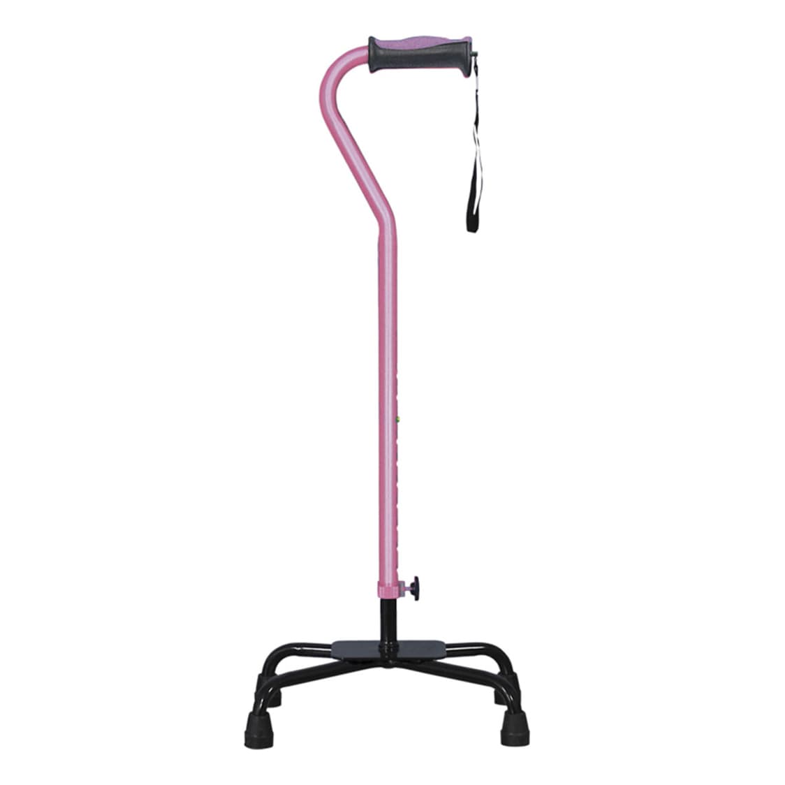 Drive Hugo Ergonomic Quad Cane, Large Base, Rose - Each - Image 1