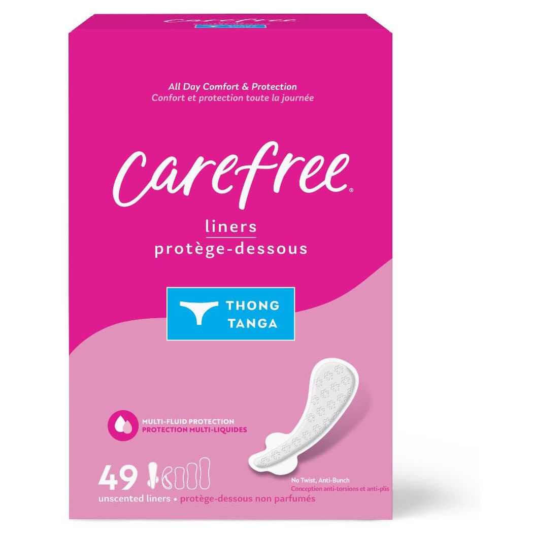 Carefree Panty Liners, Unscented