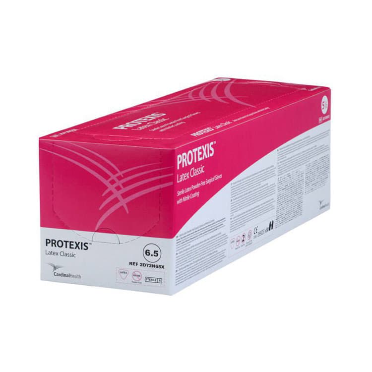 Protexis Latex Classic Surgical Gloves with Nitrile Coating, 9.8 mil, Size 6.5 - Box of 50 - Image 1