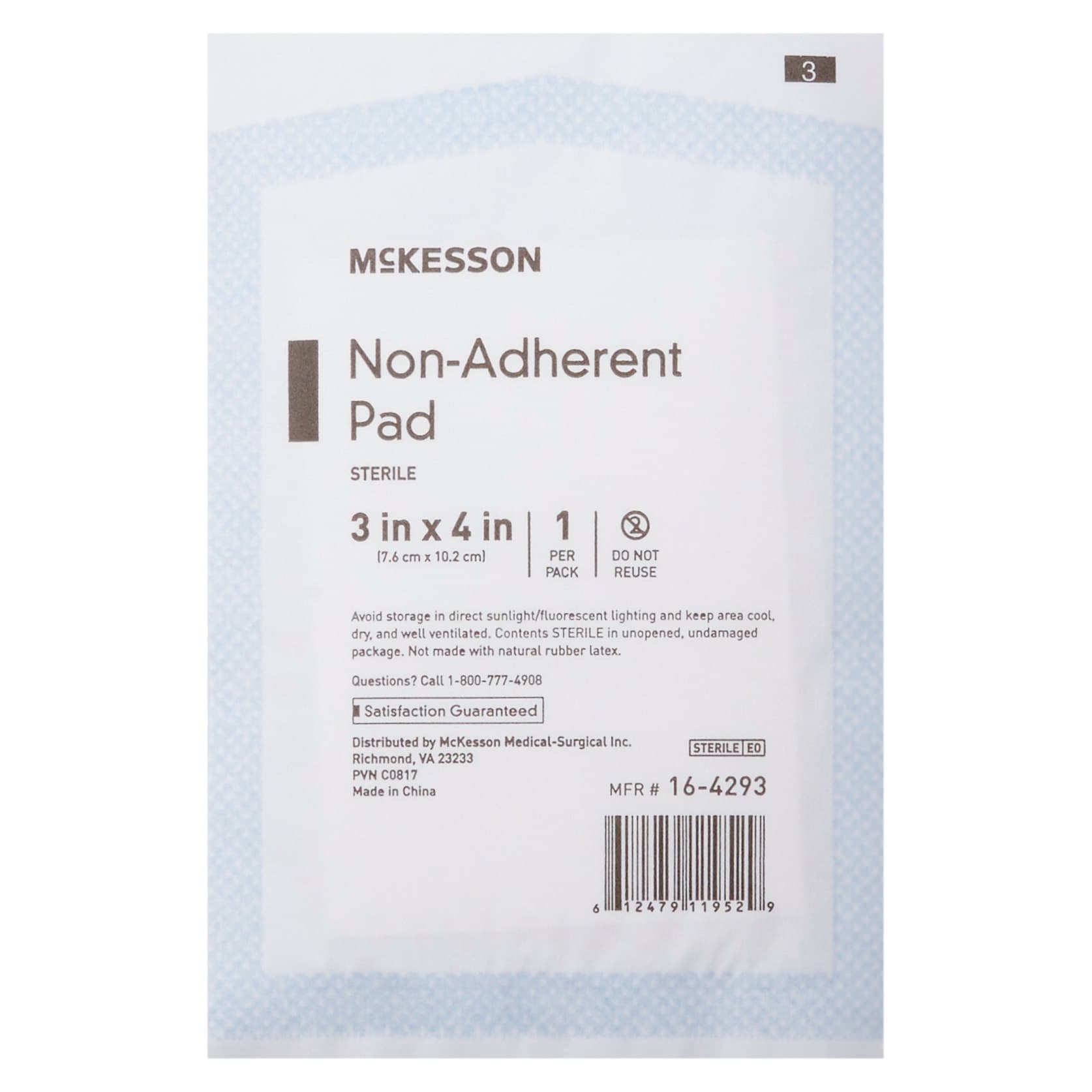 McKesson Polyester Non-Adherent Dressing, 3 x 4 Inch - Image 1