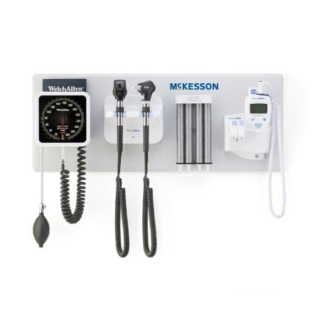 McKesson Diagnostic Wall System with LED Ophthalmoscope, Otoscope, and Aneroid Sphygmomanometer - Image 1