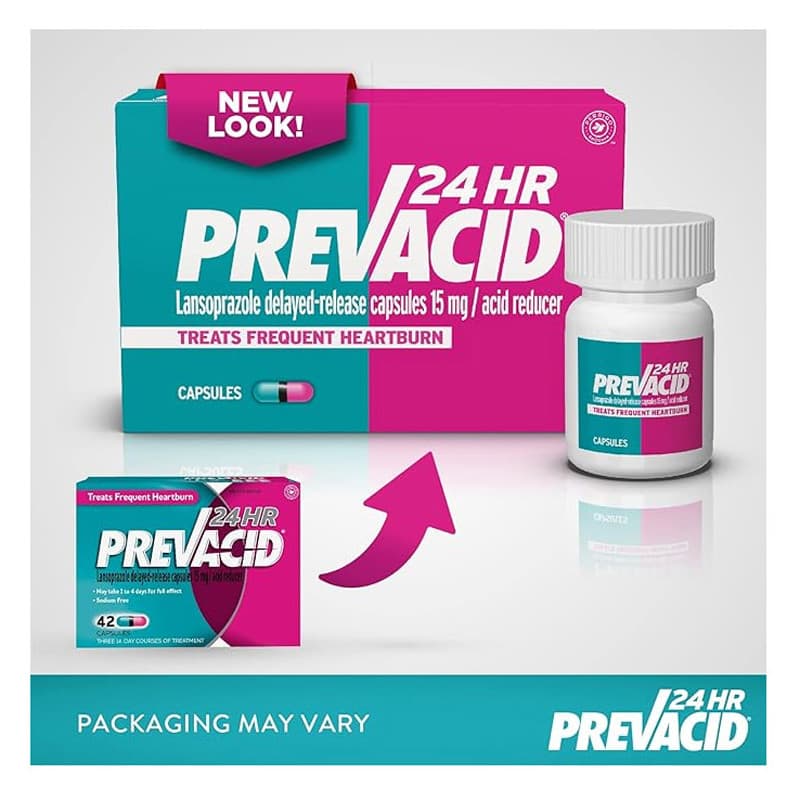 Prevacid 24HR Acid Reducer Capsules, 42 Count - Package of 34 - Image 3