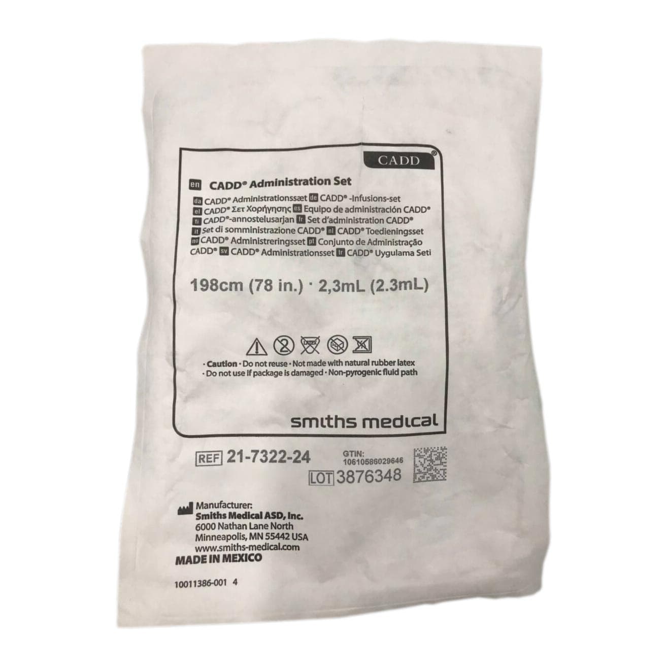 Smiths Medical CADD Administration Set, 60" L - Case of 12 - Image 2