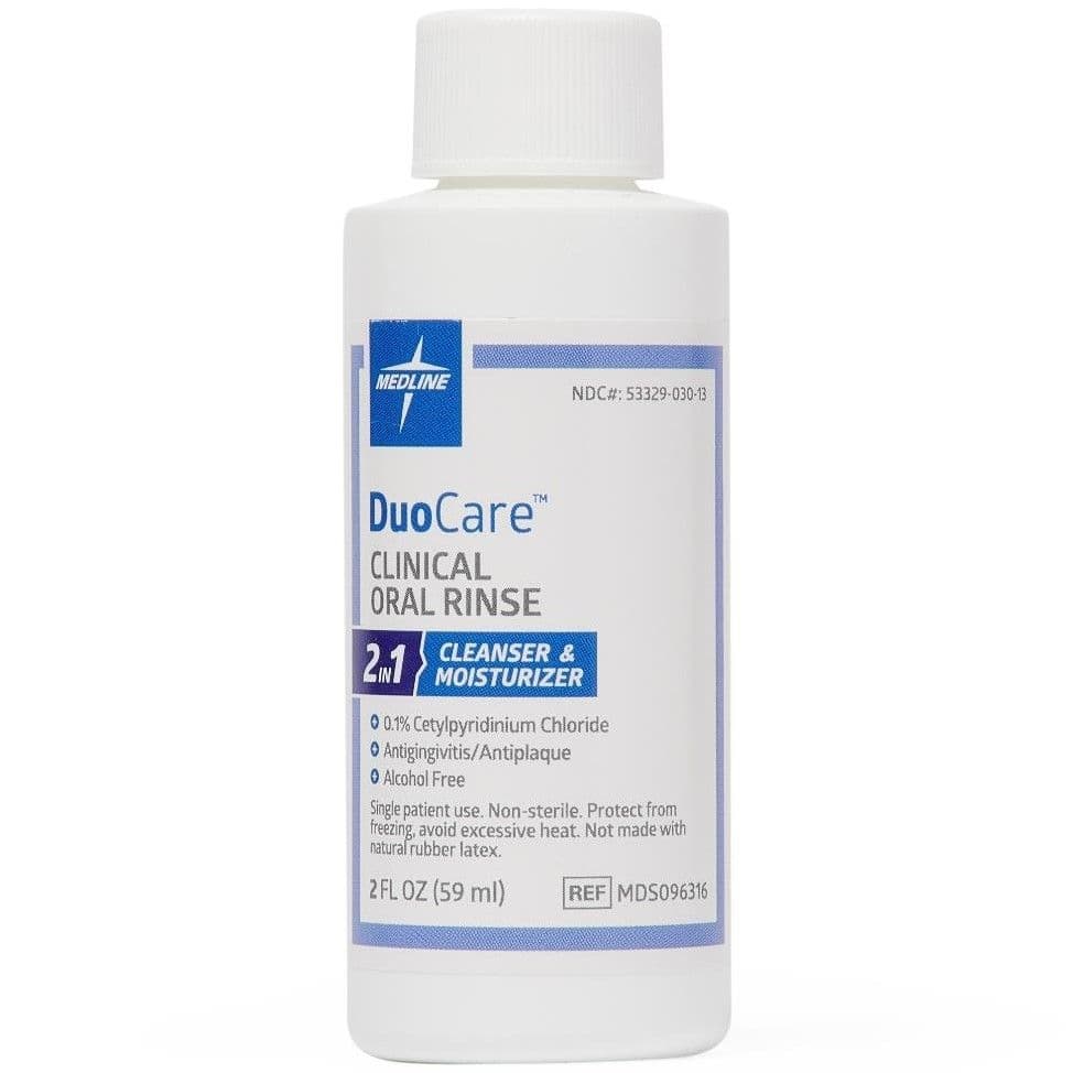 Medline DuoCare Clinical 2-in-1 Oral Rinse, 2 oz