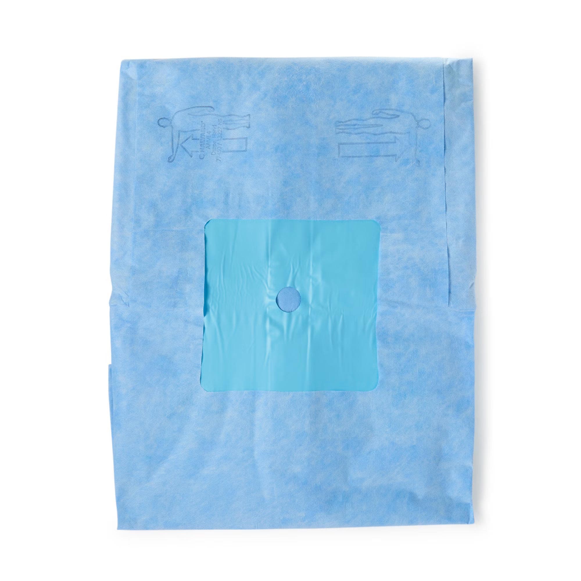 Halyard Blue Orthopedic Drape with Hand Table Cover, 114 W x 142 L Inch - Image 3