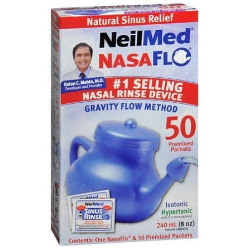 Neilmed Nasaflo Neti Pot Saline Nasal Rinse Kit Powder For Solution - Image 1